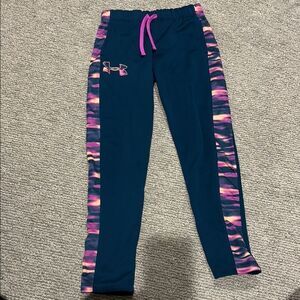Under Armour Kids' Navy and Pink Athletic Pants